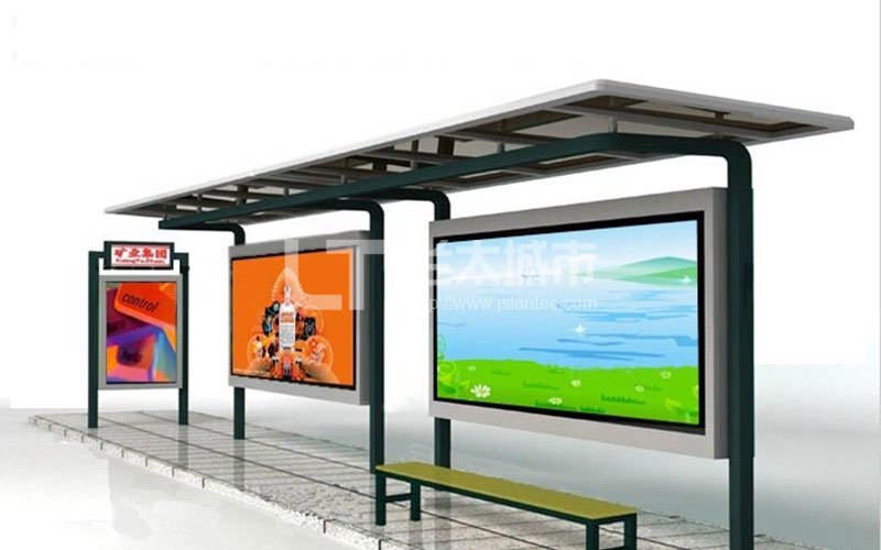 现代化公交站台实景