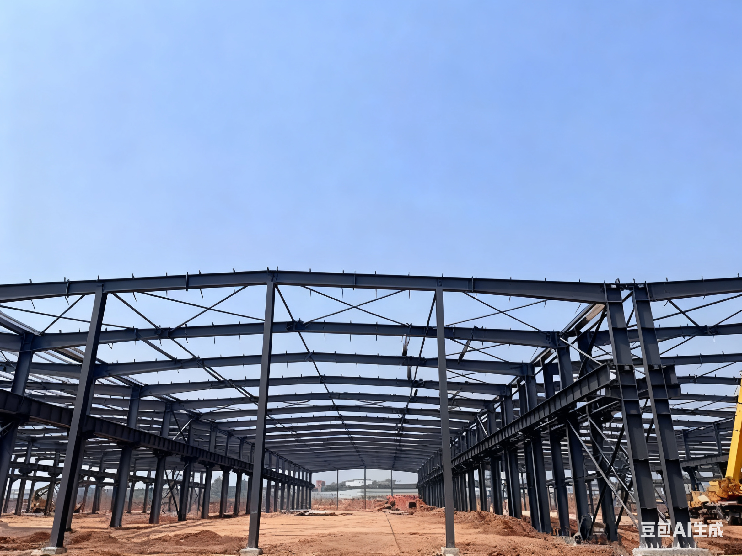 钢结构施工现场